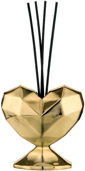 PROFUMATORE CUORI DESIGN ORO 11X11