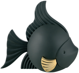 PESCE PALLA 11X9 NERO/ORO BONGELLI