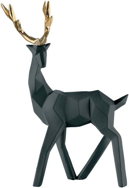 RENNA ALTA H.30X20 NERA ORO