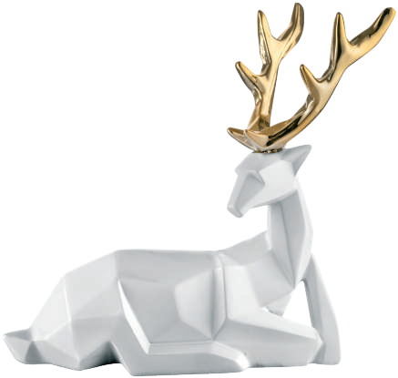 RENNA SEDUTA 18X18 BIANCA ORO