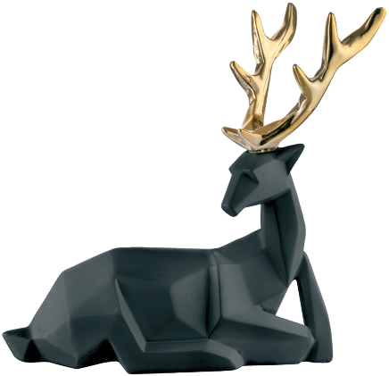 RENNA SEDUTA 18X18 NERA ORO