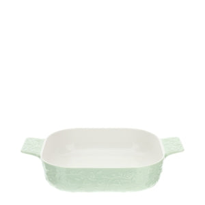 HERVIT Pirofila in Porcellana Verde - 23x23x6cm