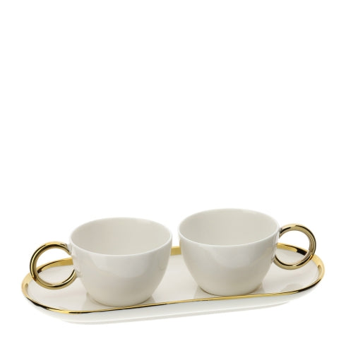 HERVIT TETE A TETE CAFFE' PORC.BIANCA 22,5X6CM