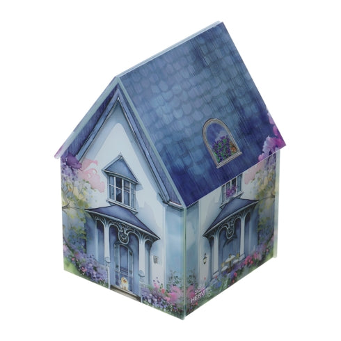 HERVIT CONTENITORE VETRO COTTAGE BLU 9X9X13CM