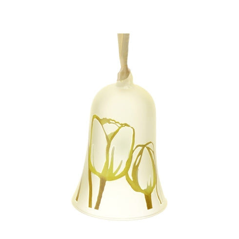 HERVIT CAMPANA VETRO TULIP GIALLA DIA.8XH12CM