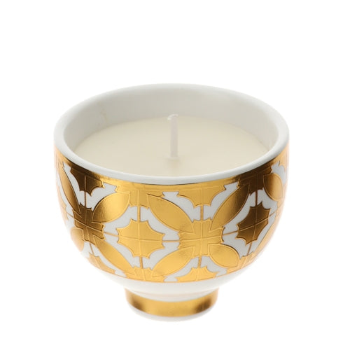 HERVIT CANDELA CIOTOLA BISANZIO 6CM BIANCO/ORO