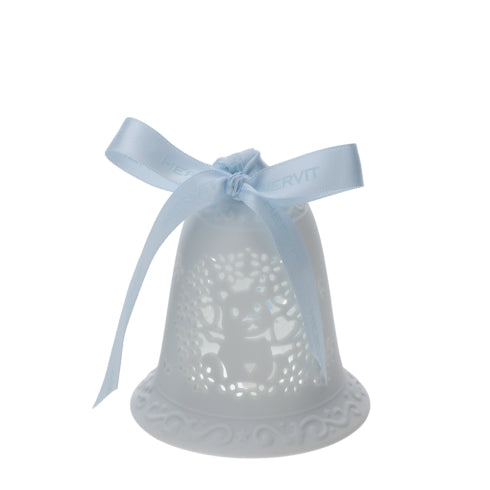 HERVIT CAMPANA PORC.TRAF.BIANCA BISCUIT 9CM ORSETTO