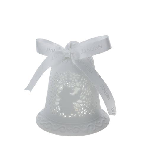 HERVIT CAMPANA PORC.TRAF.BIANCA BISCUIT 9CM COMUNIONE BIMBA