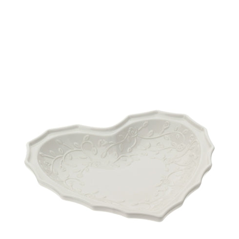 HERVIT PIATTO CUORE PORCELLANA ROMANCE 21X20CM