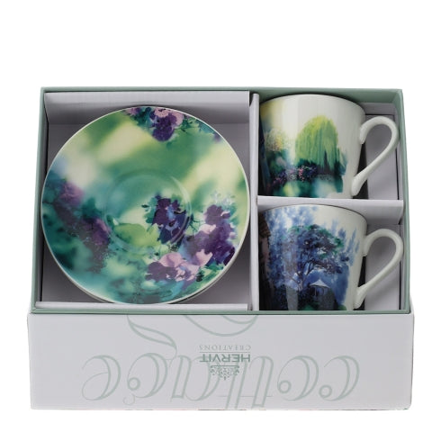 HERVIT BOX 2 TAZZINE CAFFE' COTTAGE (A B) 8X6CM