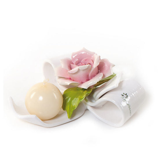 FIOCCO DI COLORE BIANCO – PORTACANDELA