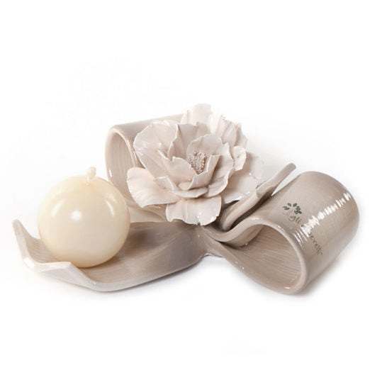 FIOCCO DI COLORE TORTORA – PORTACANDELA