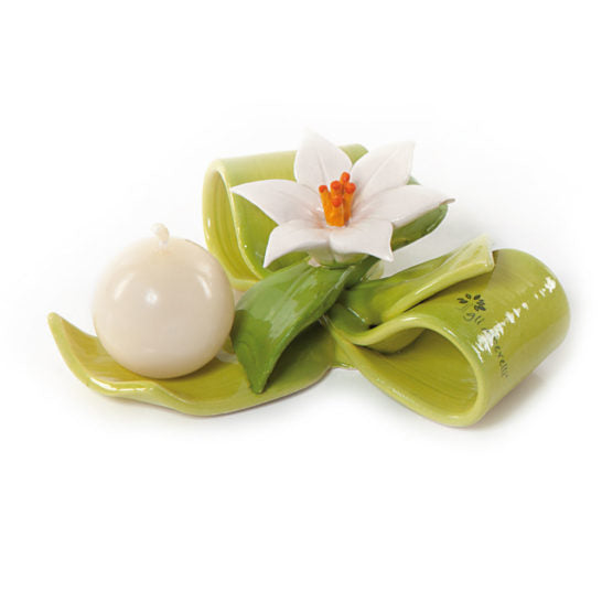 FIOCCO DI COLORE VERDE – PORTACANDELA