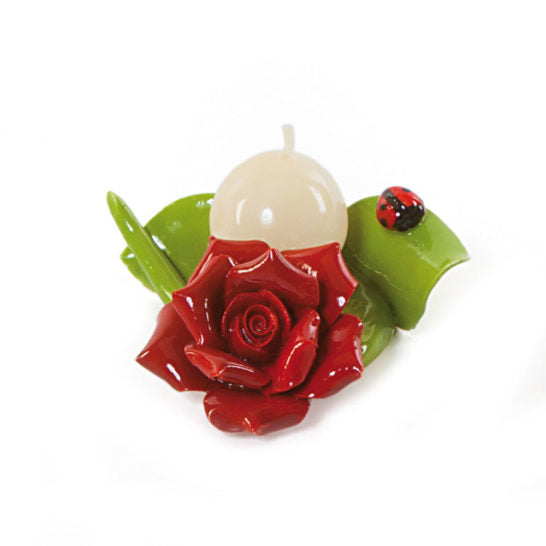 PORTACANDELA FIORE ROSA