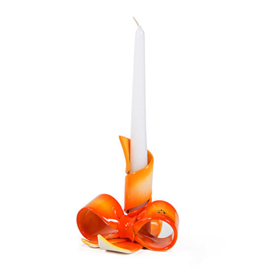 PORTACANDELA A FASCIA ARANCIO