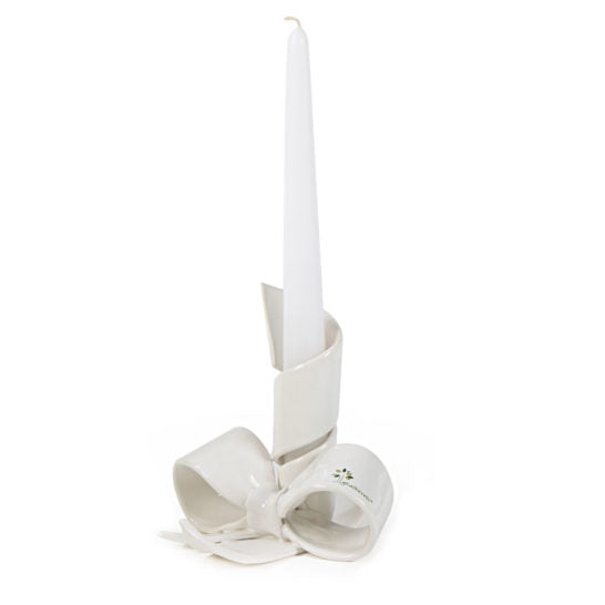 PORTACANDELA A FASCIA BIANCO