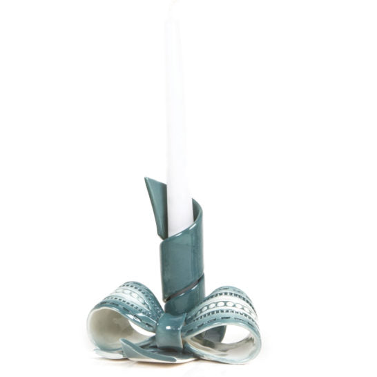 PORTACANDELA A FASCIA VERDE ARDESIA