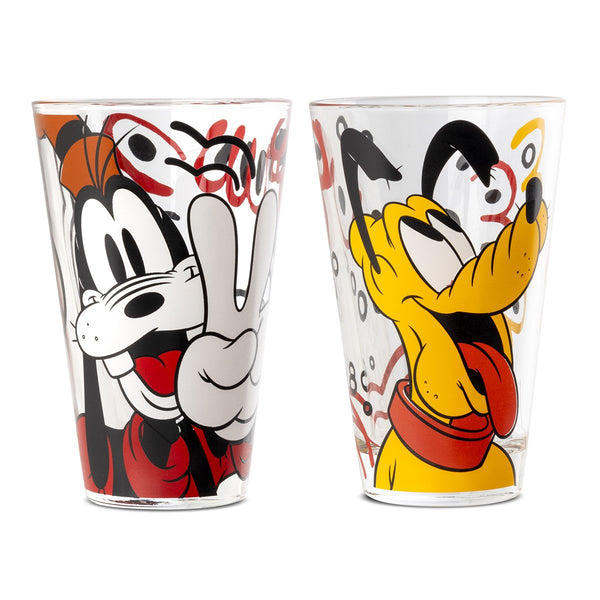 Set 2 Bicchieri Goofy e Pluto Forever & Ever ML 310