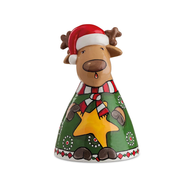 Campanella Natale Renna 10X15