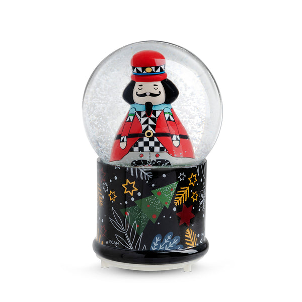 Palla di Neve Natale con luce e Musica Schiaccianoci 10X16