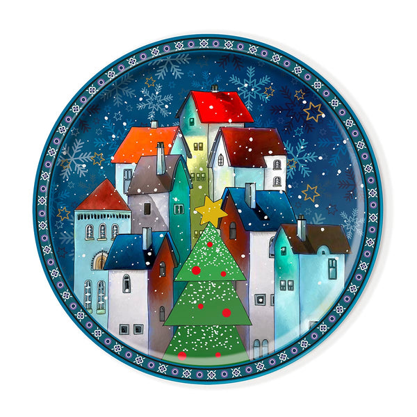 Sottopentola Natale Villaggio 17X19