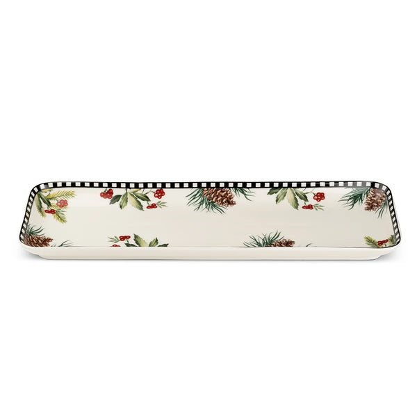 Piatto Torrone Natale 33×11