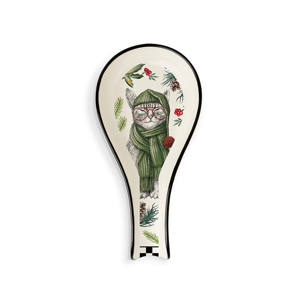 Poggiamestolo Natale Gatto 21×10