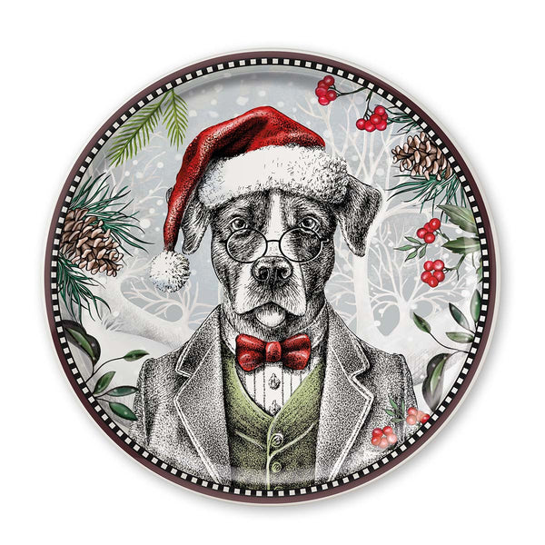 Piatto Panettone Natale Cane D.31