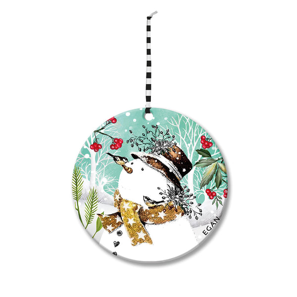 Pendaglio Natale Pupazzo Di Neve D.7