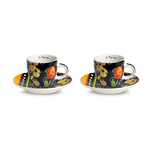 Set 2 tazze caffè Le Pupazze Nero ML 100