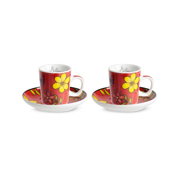 Set 2 tazze caffè Bellamore Rosso ML 100