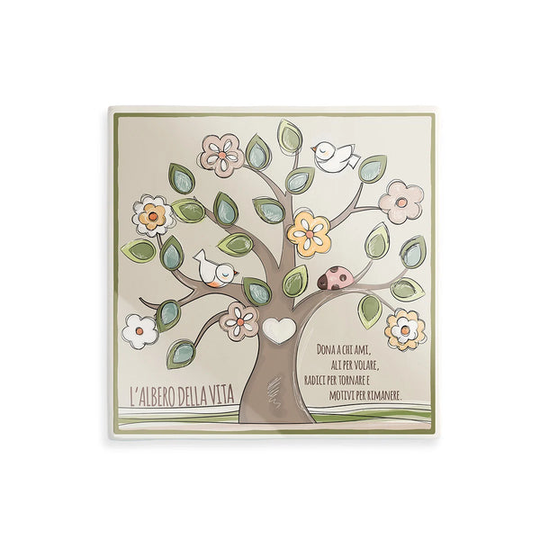 Formella Albero della Vita Verde 11X11