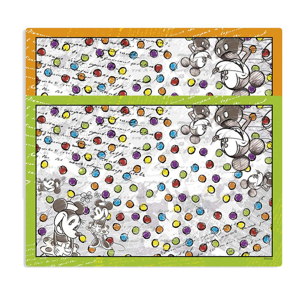 Set 2 Tovagliette Arancio e Verde Mickey Mouse e Minnie Mouse