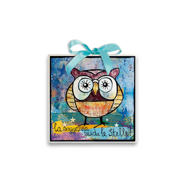 Formella Migliore Amico Gufo 11X11