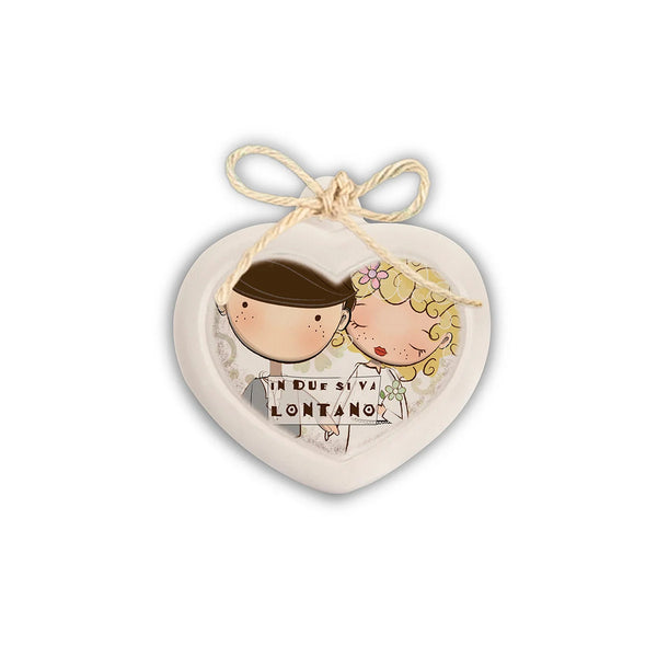 Mini Formella Pensieri&Parole Cuore “Coppia” 6X7