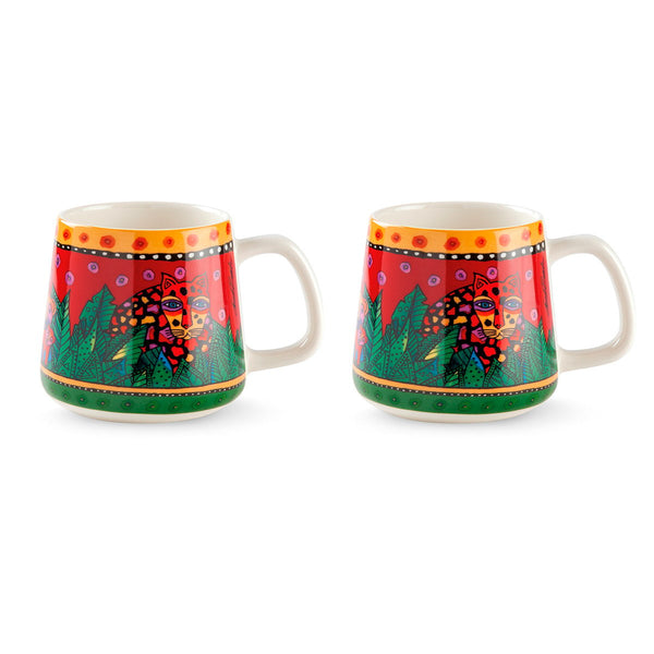 Set 2 Mug Laurel Burch Jungle Rosse