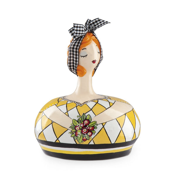 Salvadanaio Le Pupazze Giallo con Fiori