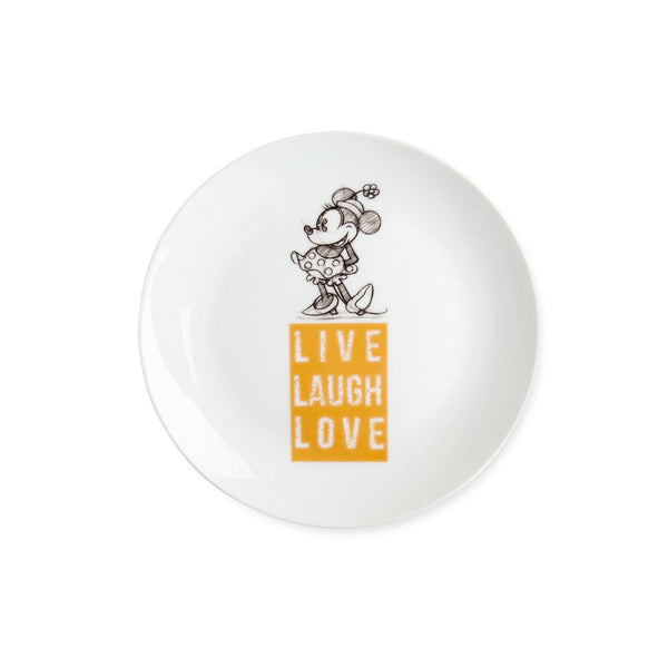 Piatto dolce Minnie Mouse Live Laugh Love arancio