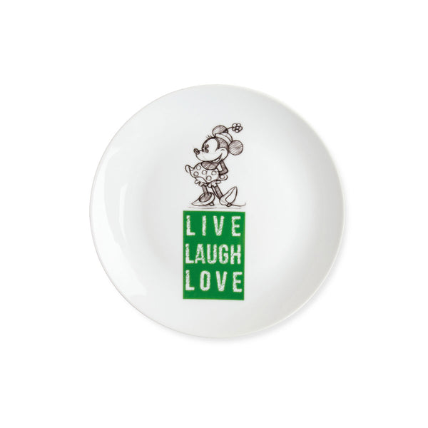 Piatto dolce Minnie Live Laugh Love verde