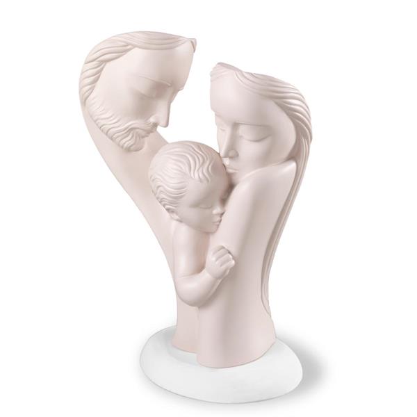 SACRA FAMIGLIA TORTORA BASE BIANCA CM.10,5 H17