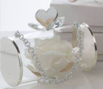 Grace design cofanetto borsa rosa bianca cuore 'love' (13x7x11cm circa)