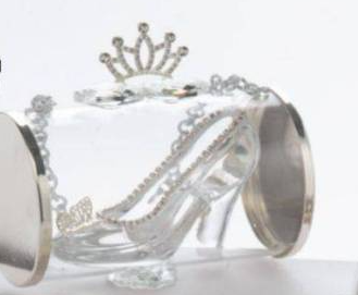 Grace design principessa cofanetto borsa scarpetta tacco corona (13x7x11cm circa)