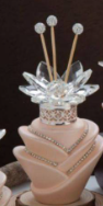 Grace design profumatore ambiente rosa strass argentati (10,5x8,5x13cm circa)