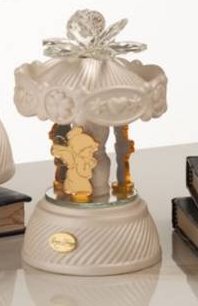Grace Design Carosello angioletto decoro petali in cristallo sfera strass