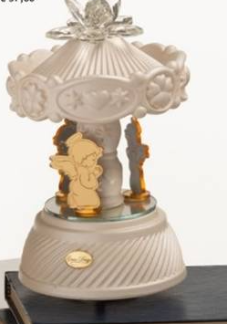 Grace Design Carosello angioletto decoro petali in cristallo sfera strass