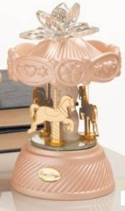 Grace Design Carosello  color salmone decoro petali in cristallo sfera a strass