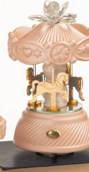 Grace Design Carosello color salmone decoro petali in cristallo sfera a strass