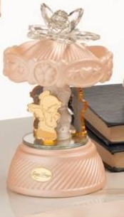 Grace Design Carosello decoro petali in cristallo sfera a strass