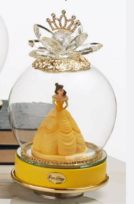 Grace Design principessa la bella  con corona al centro di un fiore di cristallo carillon