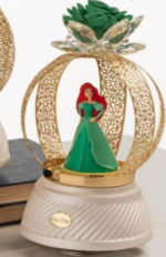 Grace Design principessa ariel oro disney carillon sopra una rosa in stoffa in fiore di cristallo